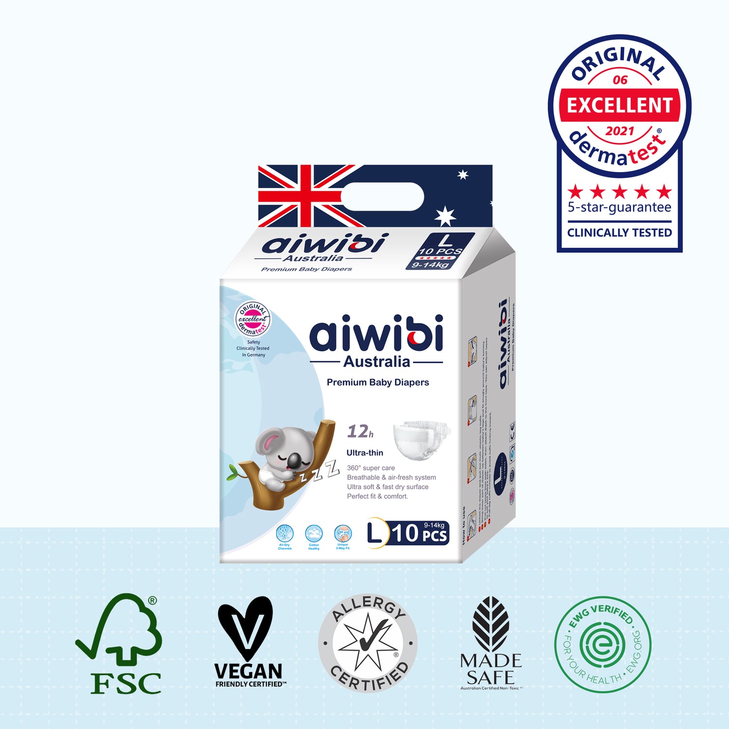 Comfy Soft Disposable Baby Diapers Small Pack L