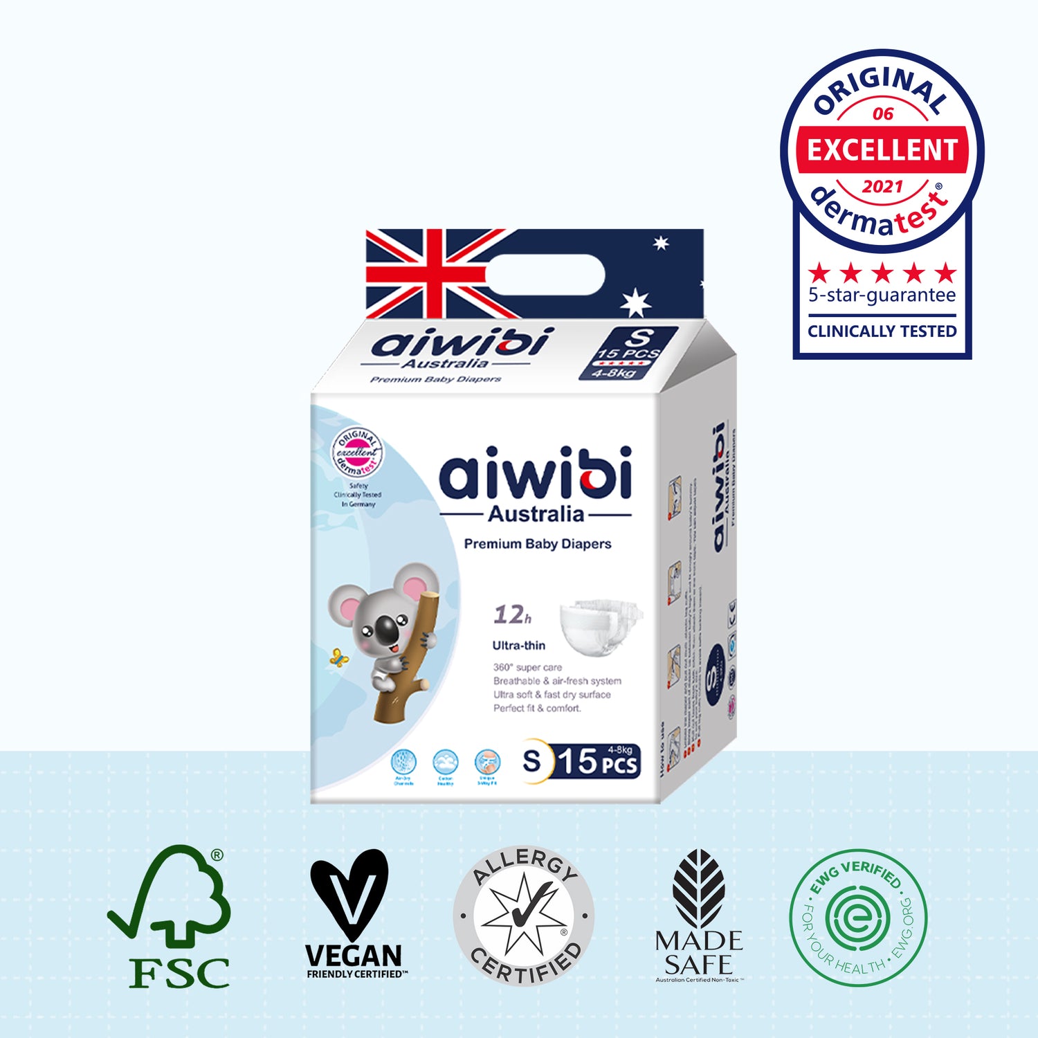 Comfy Soft Disposable Baby Diapers Small Pack S