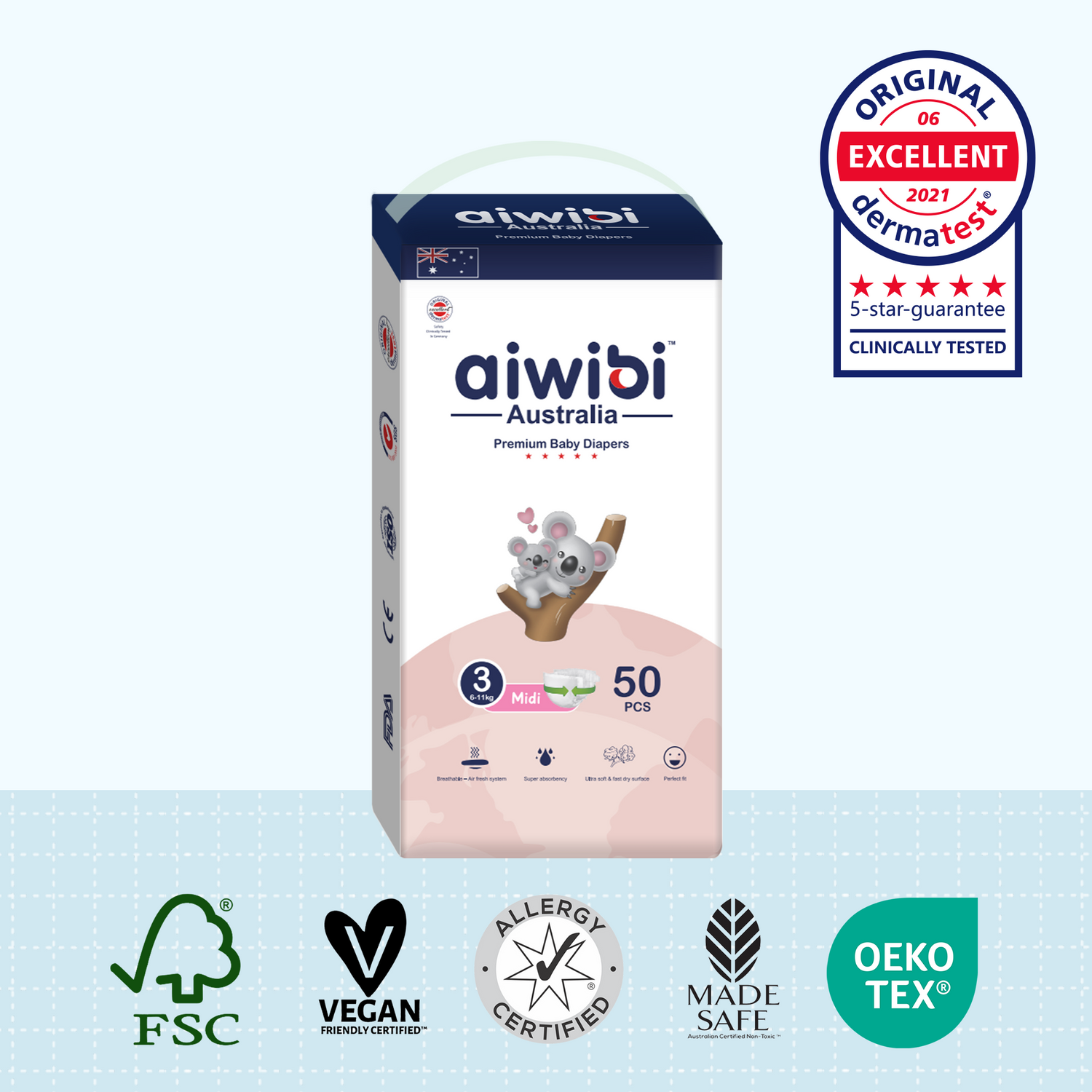 Comfy Soft Disposable Baby Diapers Large Pack M