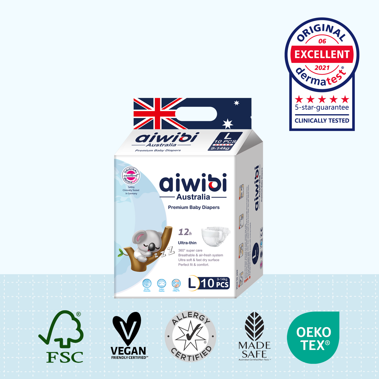 Comfy Soft Disposable Baby Diapers Small Pack L