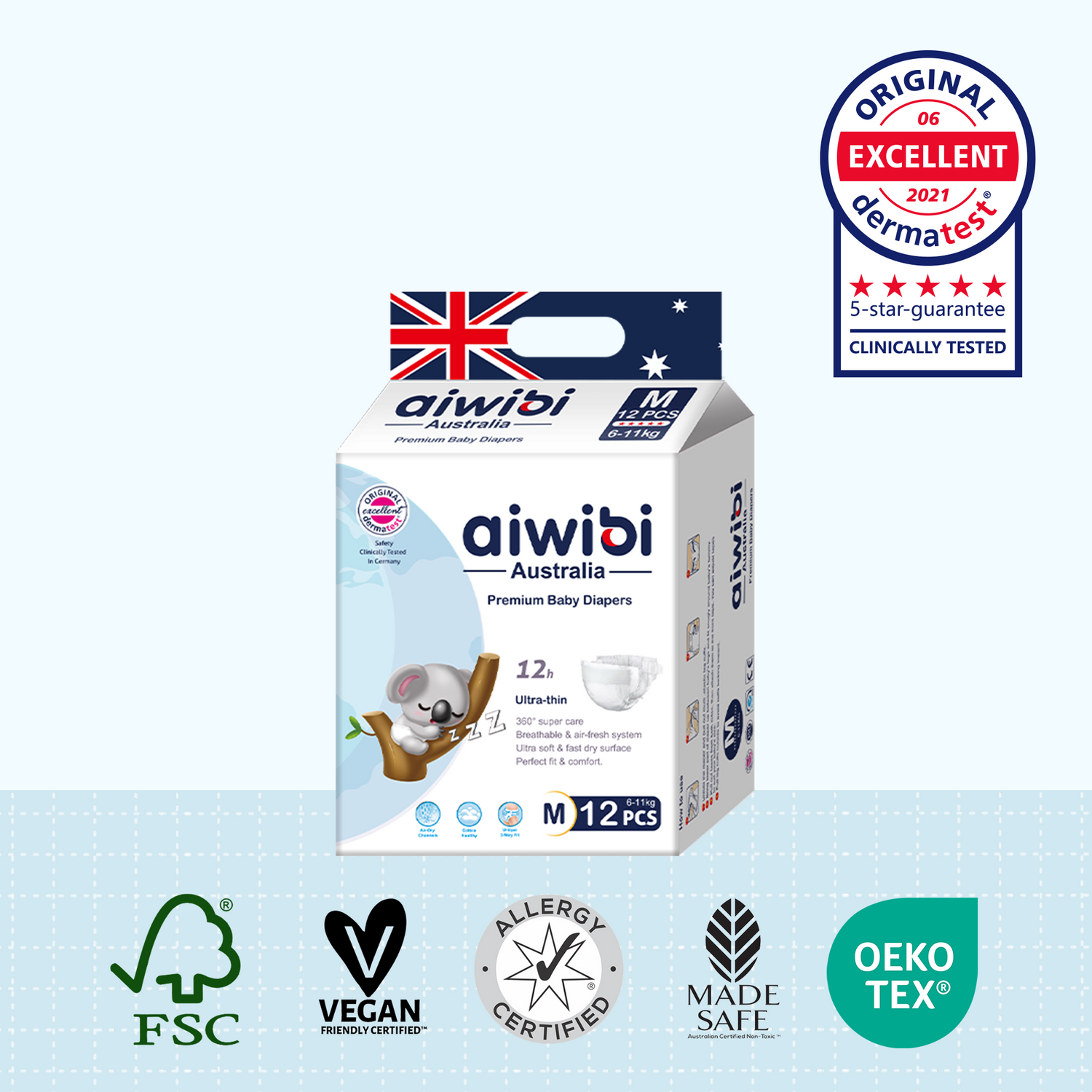 Comfy Soft Disposable Baby Diapers Small Pack M