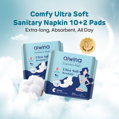 Ultra Soft Breathable Extra Long Sanitary pads (Blue)
