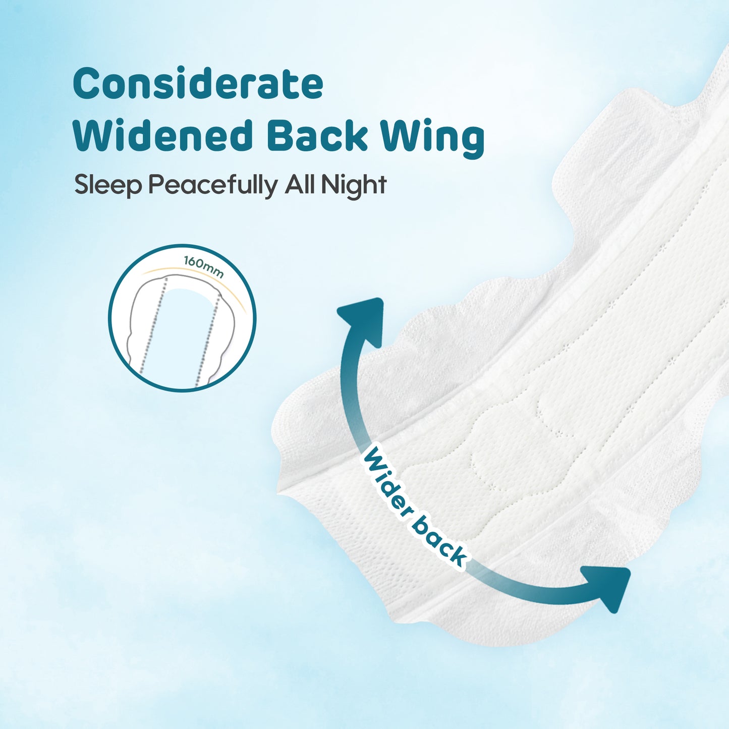 Ultra Soft Breathable Extra Long Sanitary pads (Blue)