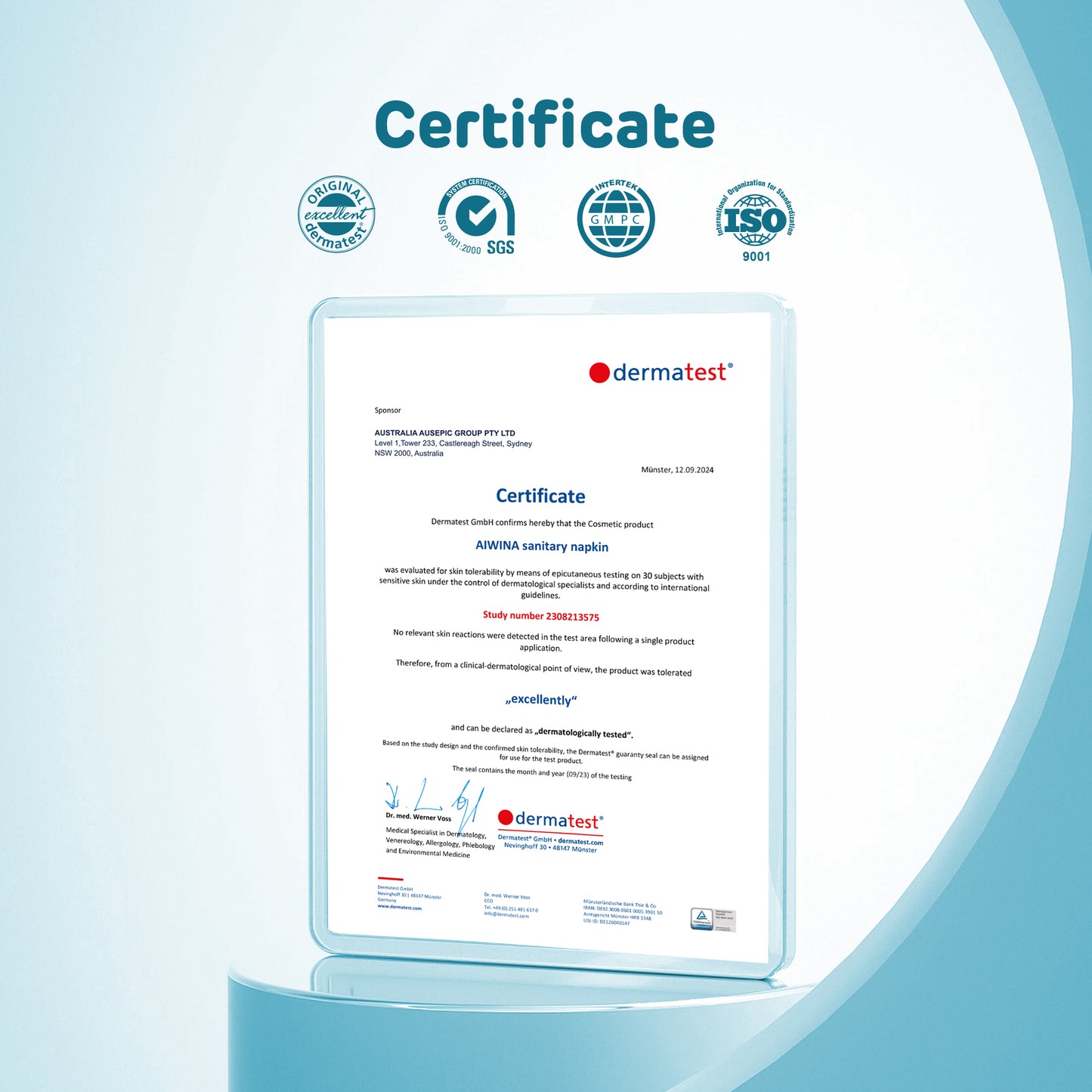 Ultra Soft Breathable Extra Long Sanitary pads (Blue)