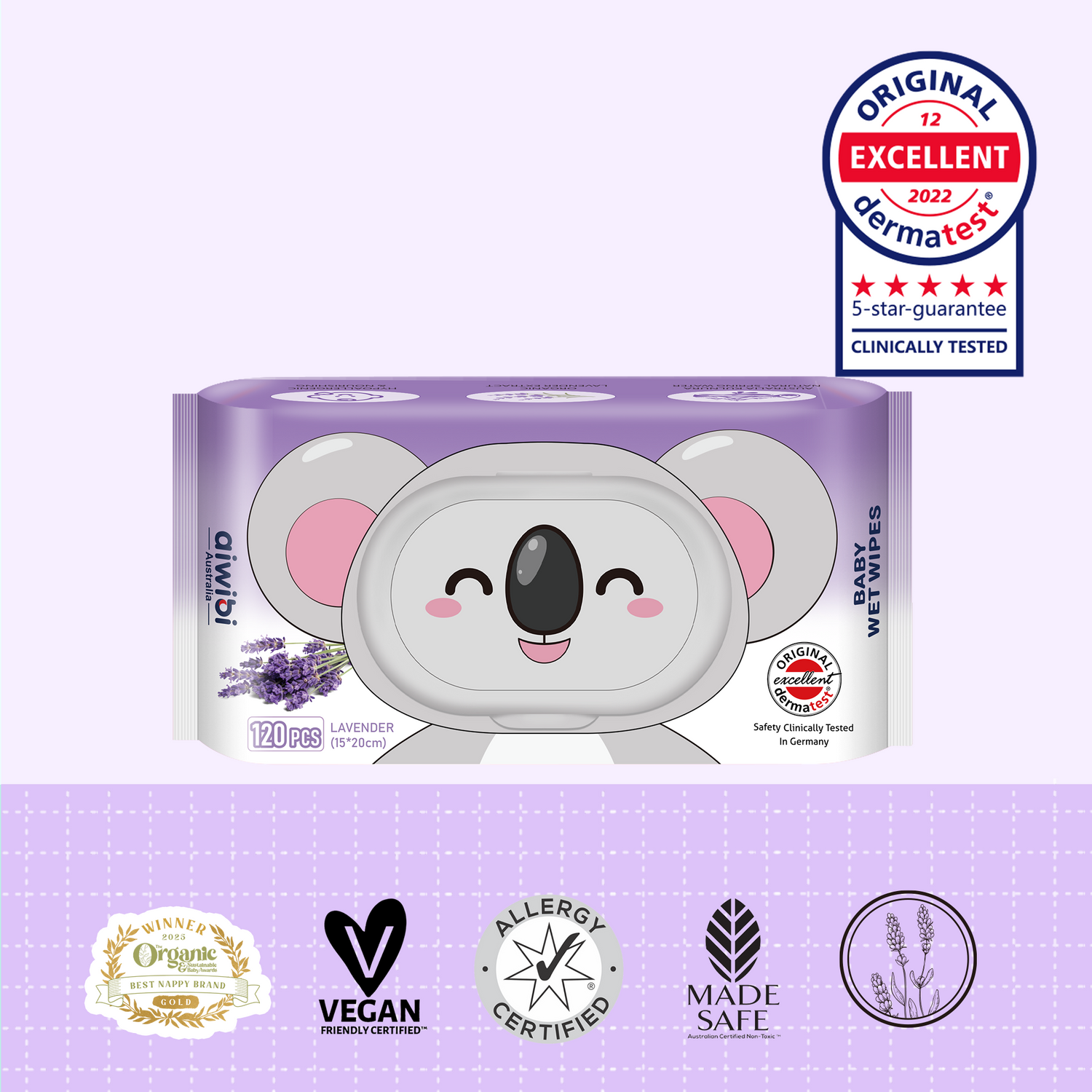 Aroma Baby Wet Wipes 120Pcs—Lavender