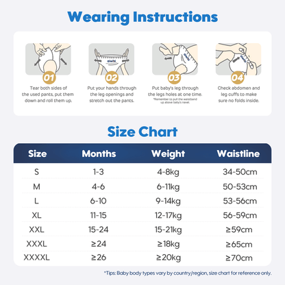 Comfy Dry Disposable Baby Pants