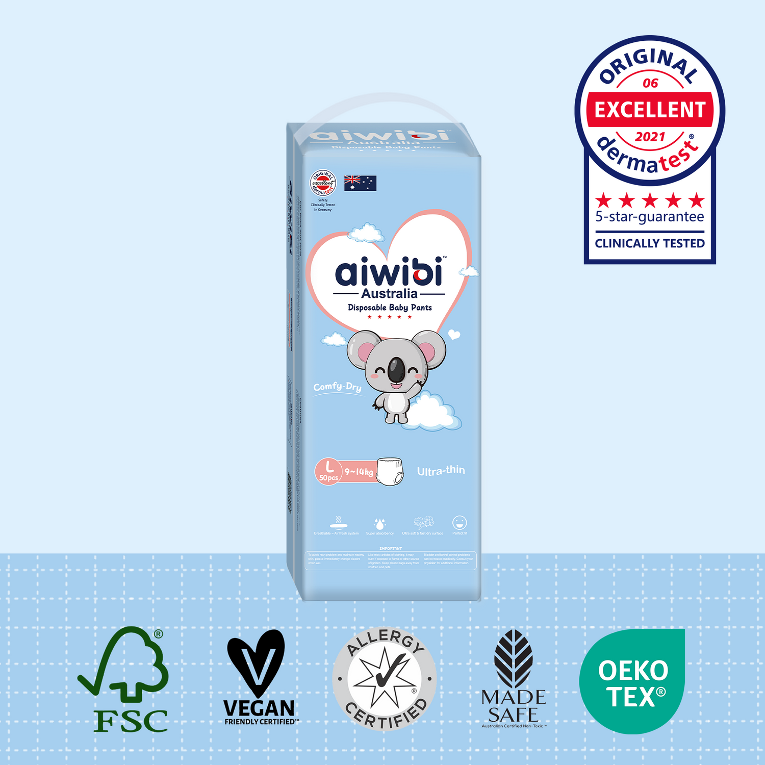 Comfy Dry Disposable Baby Pants L