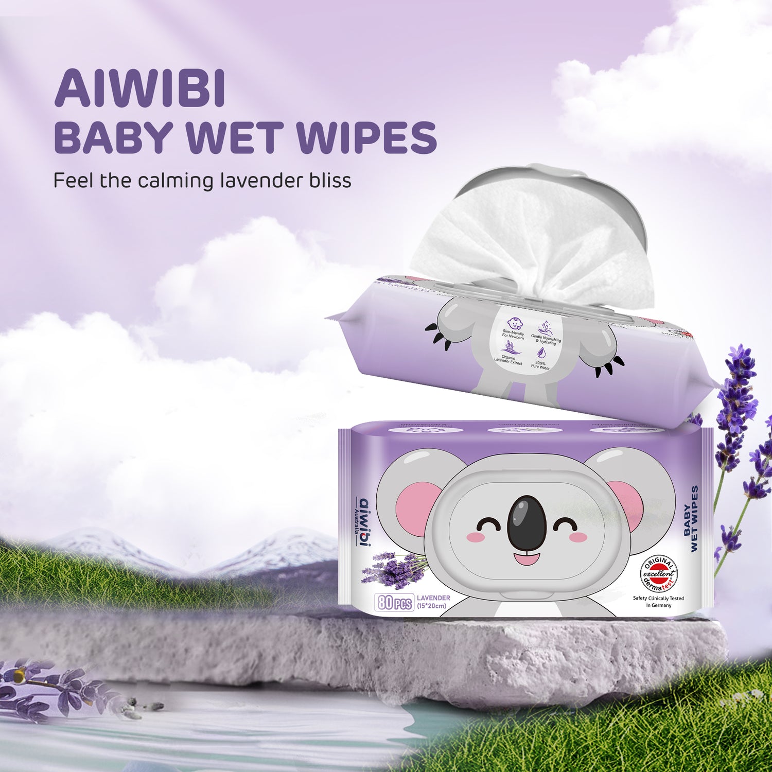 Aroma Baby Wet Wipes—Lavender