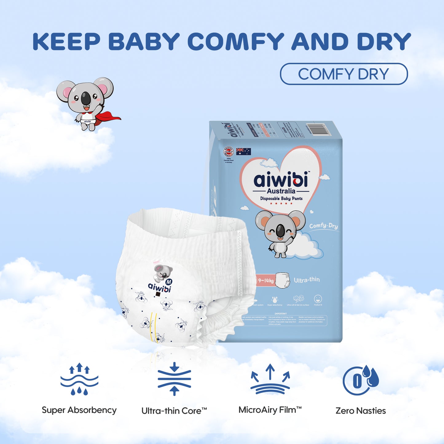 Comfy Dry Disposable Baby Pants