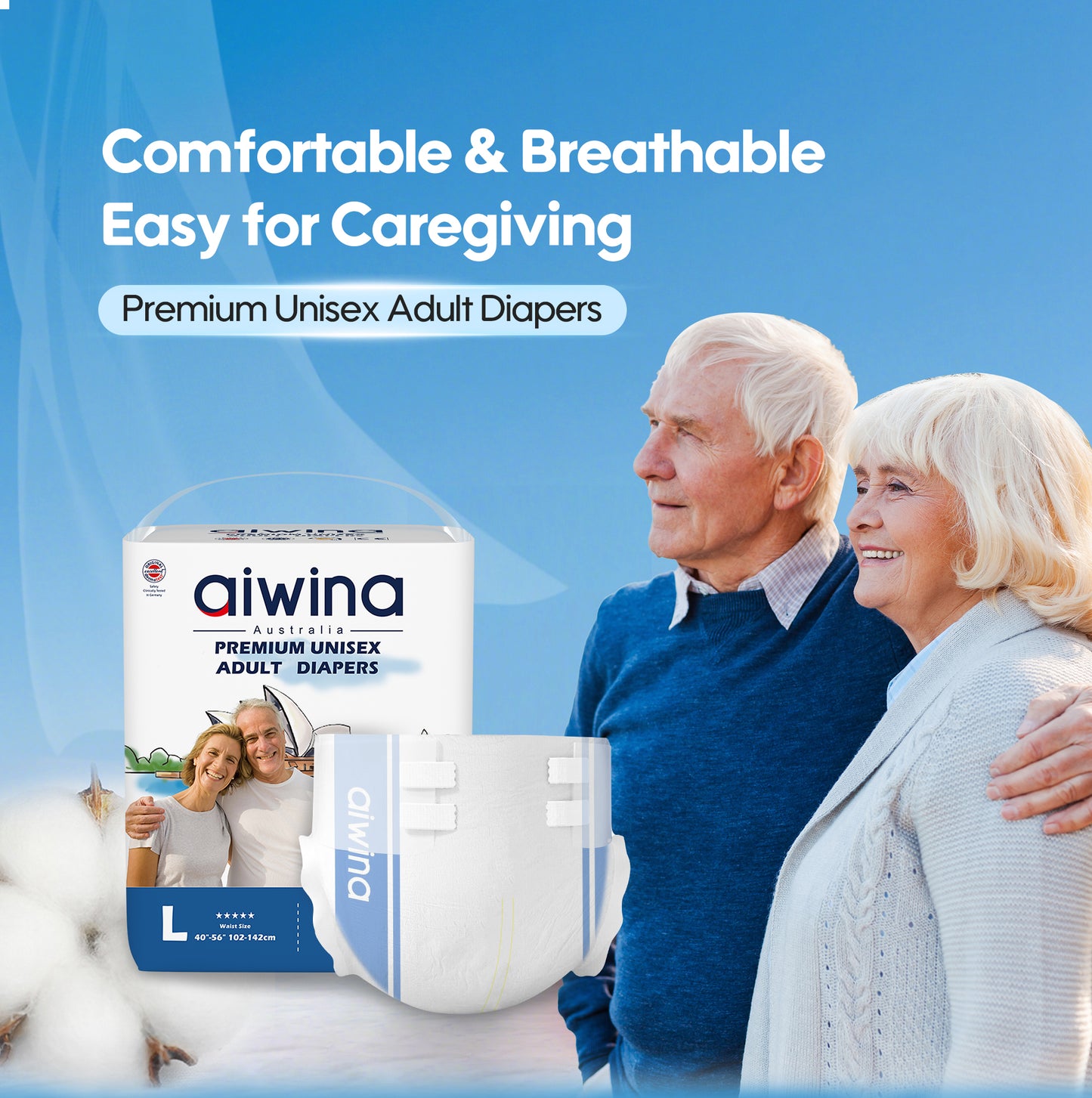 Premium Unisex Adult Diapers（L）