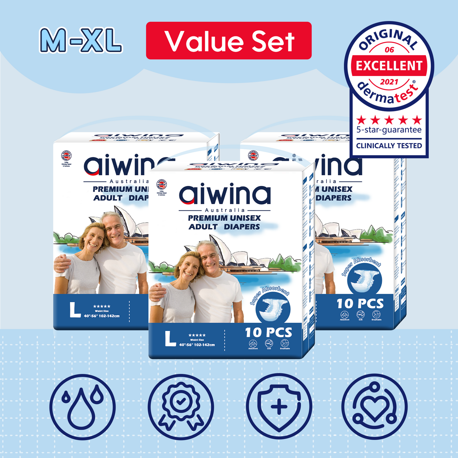 Premium Unisex Adult Diapers L*3