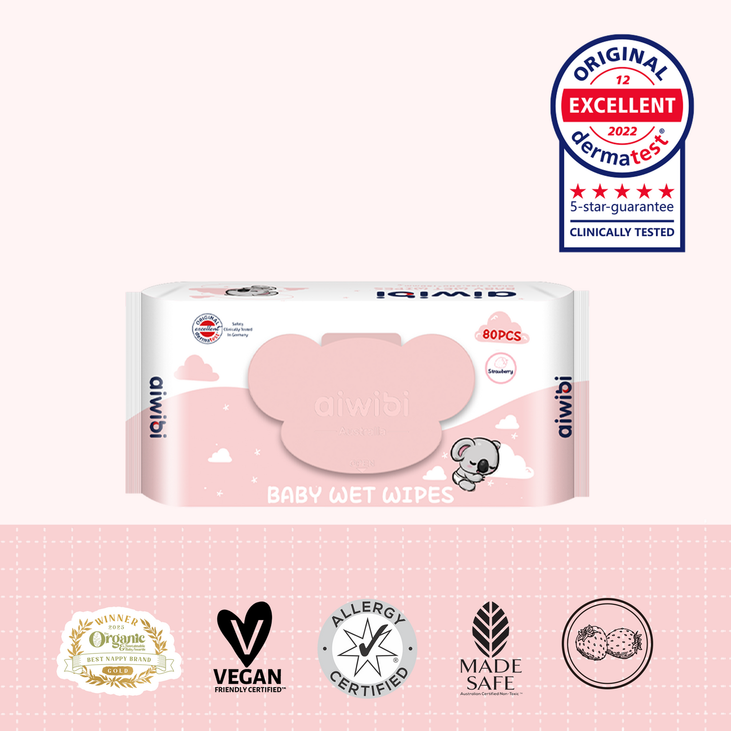 Gentle Soft Baby Wet Wipes—Strawberry