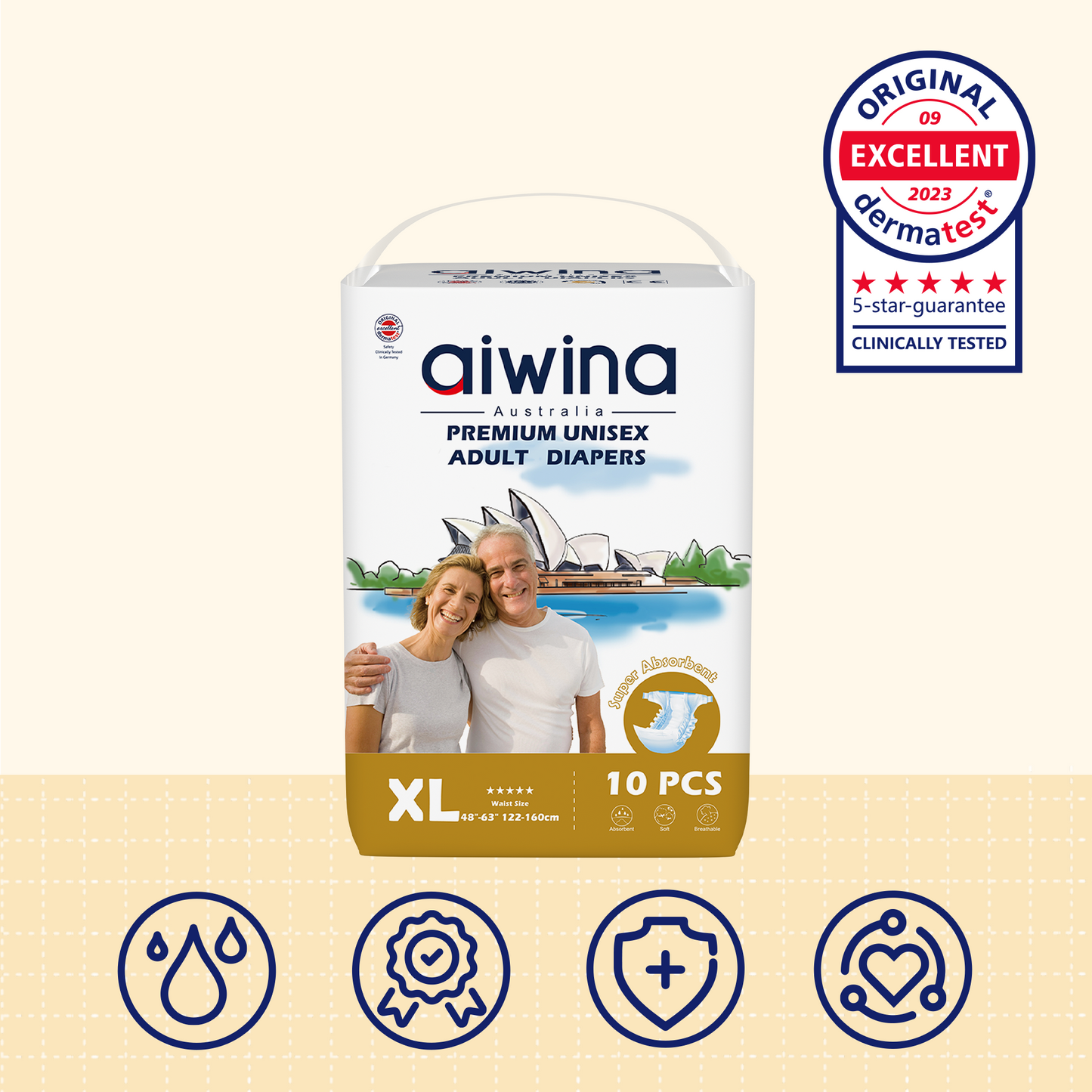 Premium Unisex Adult Diapers（XL）