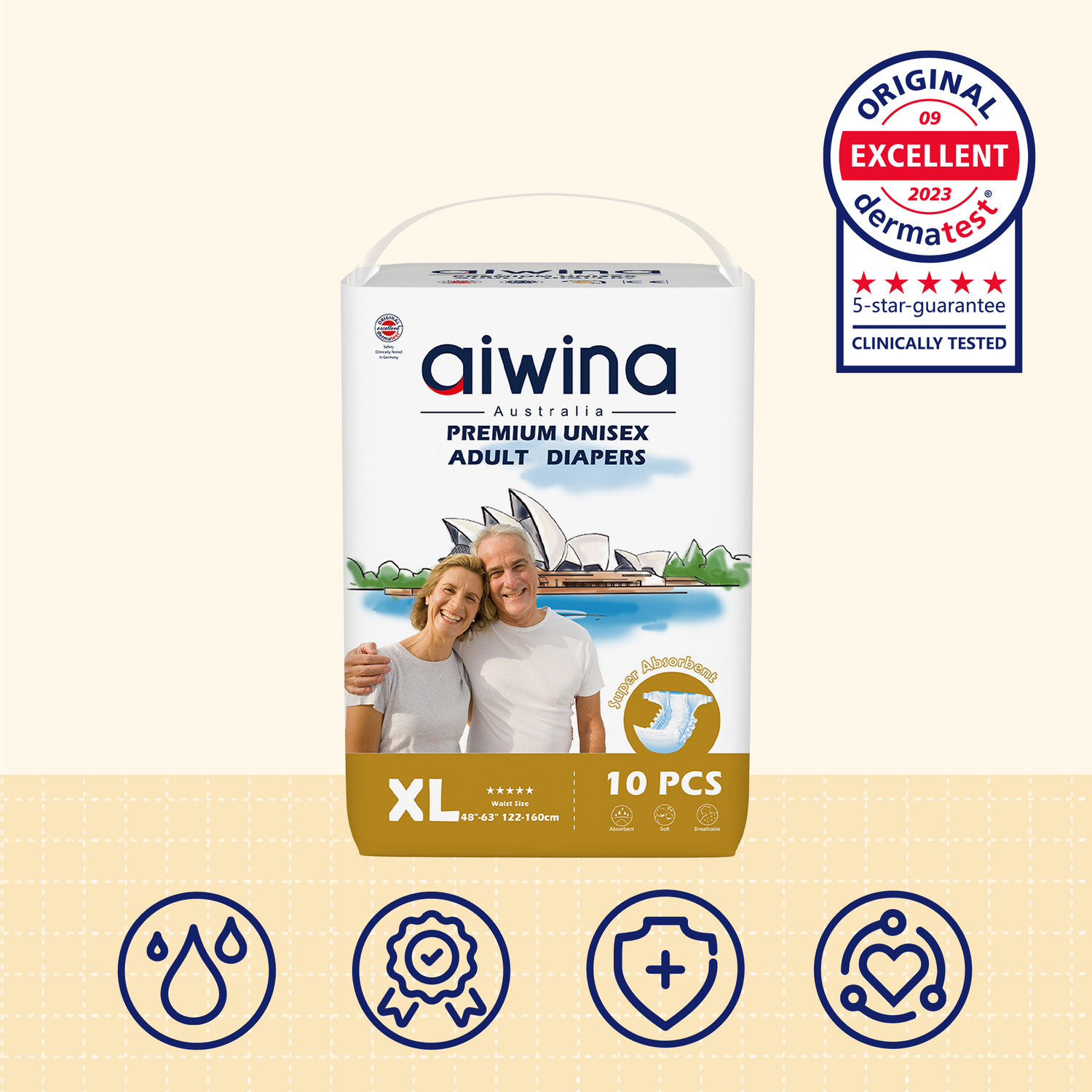 Premium Unisex Adult Diapers（XL）