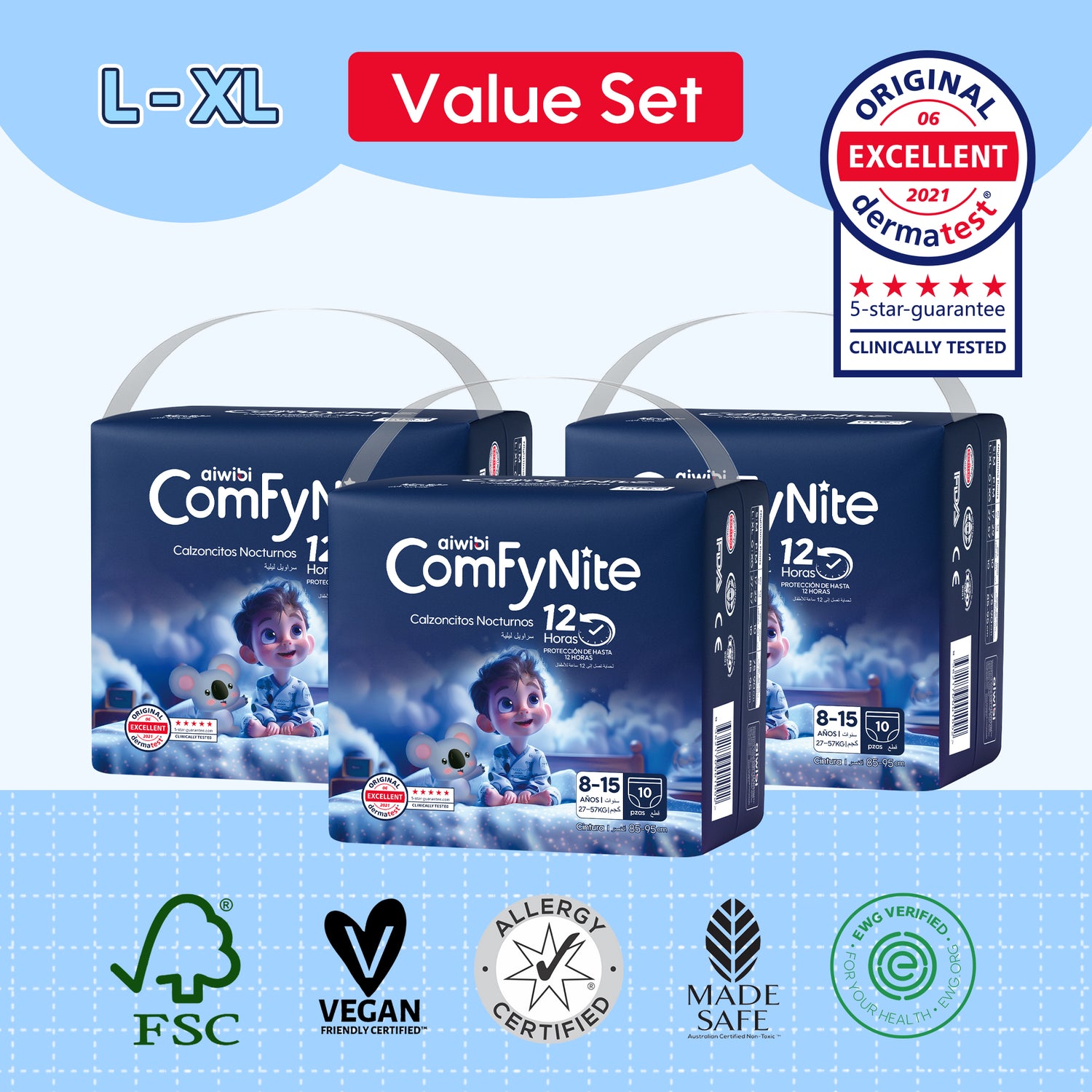 ComfyNite Nighttime Pants L/XL*3