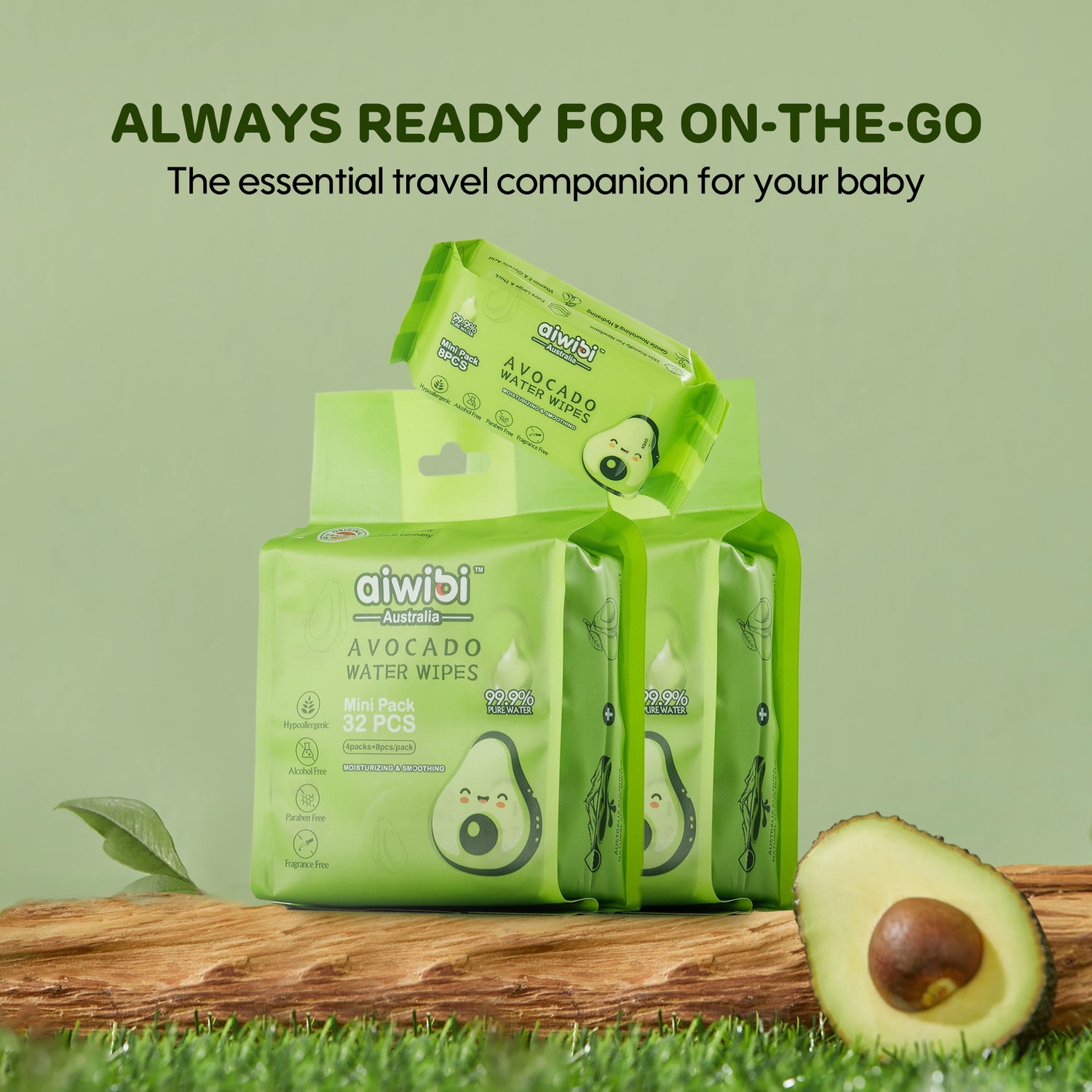 Mini Pocket Portable  Avocado Wipes