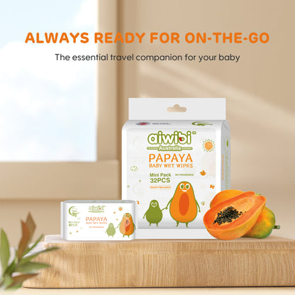 Mini Pocket Portable  Papaya Wipes