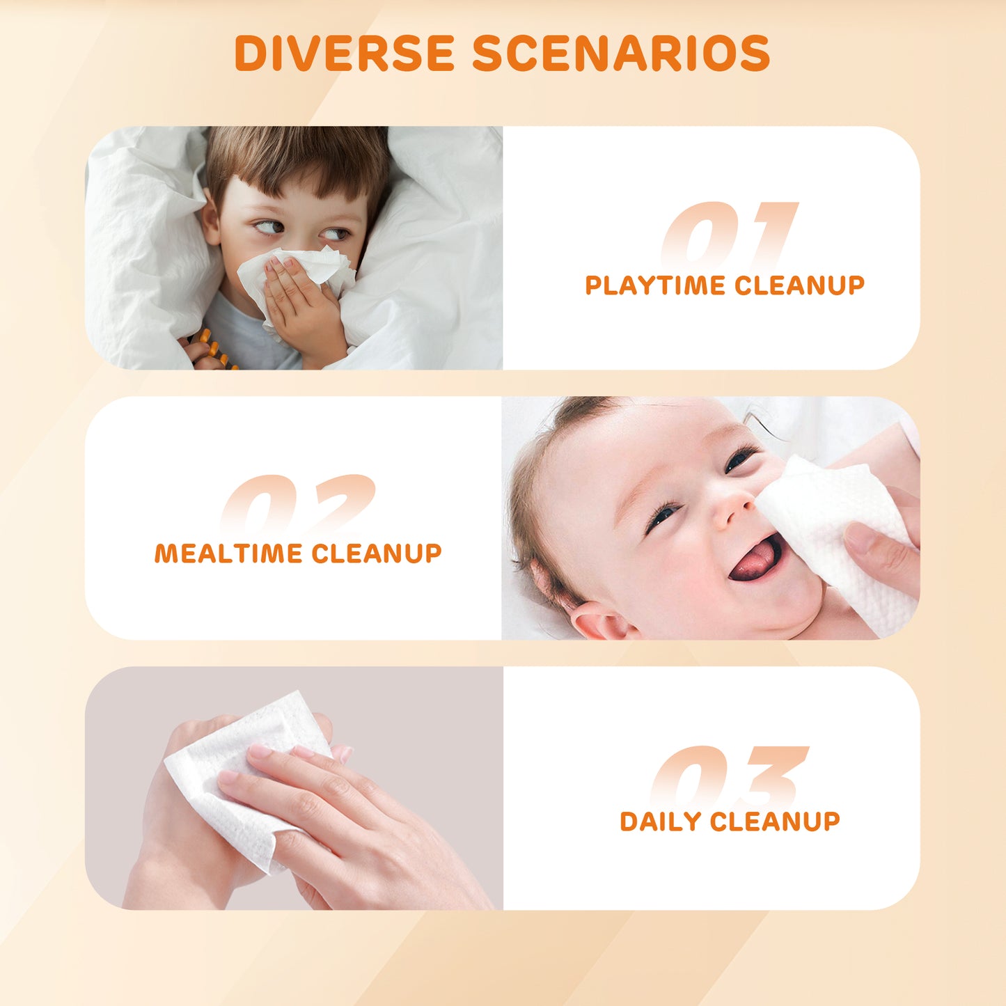 Mini Pocket Portable  Papaya Wipes